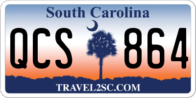 SC license plate QCS864
