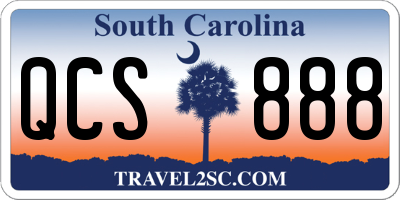 SC license plate QCS888