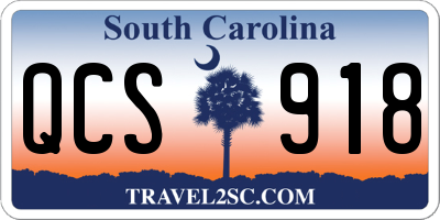 SC license plate QCS918