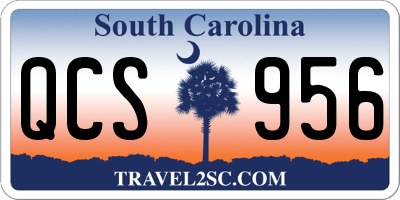 SC license plate QCS956
