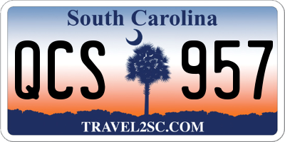 SC license plate QCS957