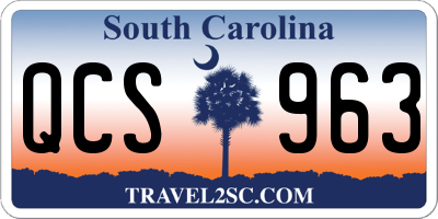 SC license plate QCS963