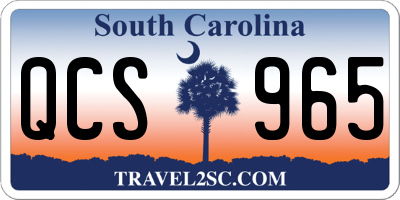 SC license plate QCS965
