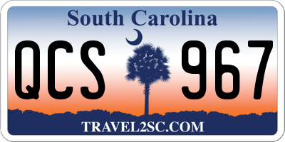 SC license plate QCS967