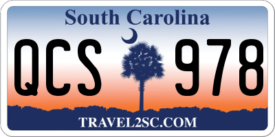 SC license plate QCS978