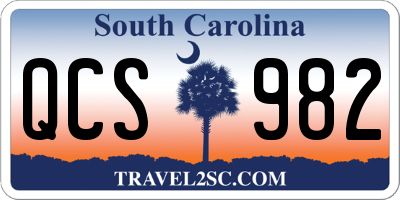 SC license plate QCS982