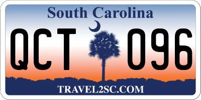 SC license plate QCT096