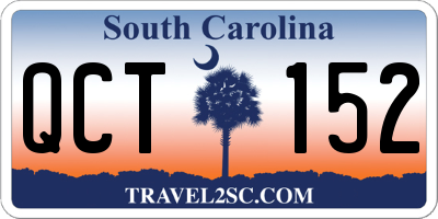 SC license plate QCT152