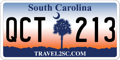 SC license plate QCT213