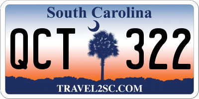 SC license plate QCT322