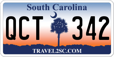 SC license plate QCT342