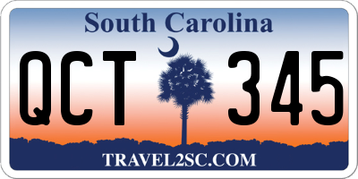SC license plate QCT345