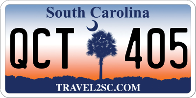 SC license plate QCT405