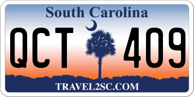 SC license plate QCT409