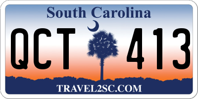 SC license plate QCT413