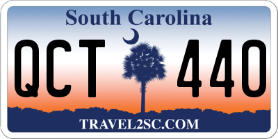 SC license plate QCT440