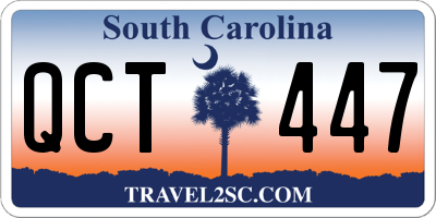 SC license plate QCT447
