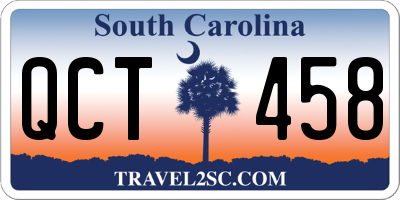 SC license plate QCT458