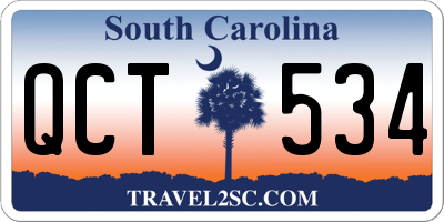SC license plate QCT534