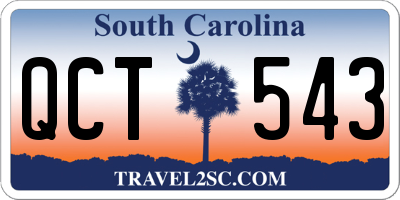 SC license plate QCT543
