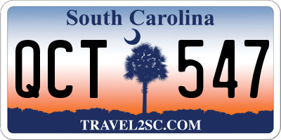 SC license plate QCT547
