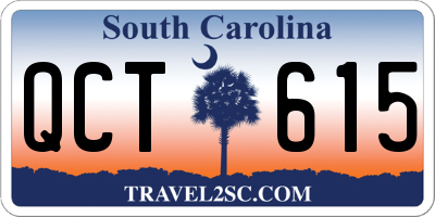 SC license plate QCT615