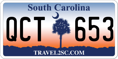 SC license plate QCT653