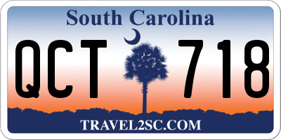 SC license plate QCT718