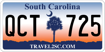 SC license plate QCT725
