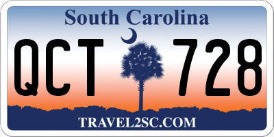 SC license plate QCT728