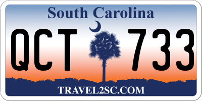 SC license plate QCT733