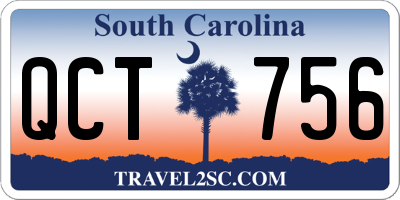 SC license plate QCT756