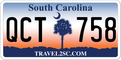 SC license plate QCT758