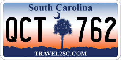 SC license plate QCT762