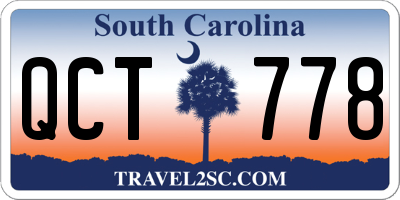SC license plate QCT778
