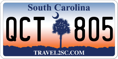 SC license plate QCT805
