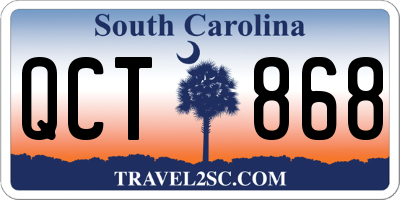 SC license plate QCT868