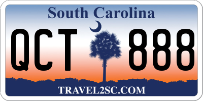 SC license plate QCT888