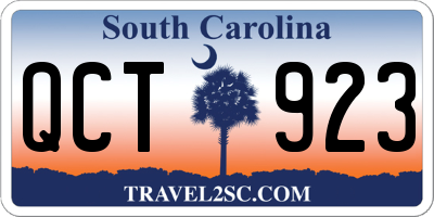 SC license plate QCT923