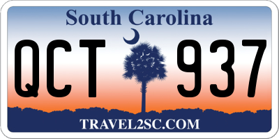 SC license plate QCT937