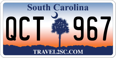SC license plate QCT967