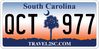 SC license plate QCT977