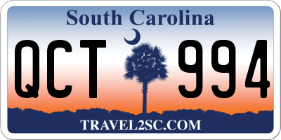 SC license plate QCT994