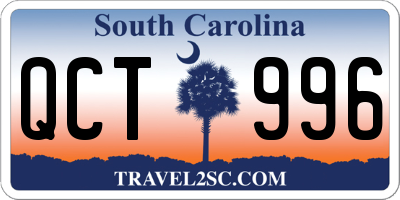 SC license plate QCT996