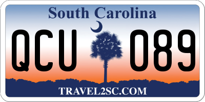 SC license plate QCU089