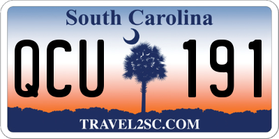 SC license plate QCU191