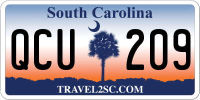 SC license plate QCU209