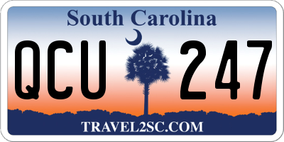 SC license plate QCU247