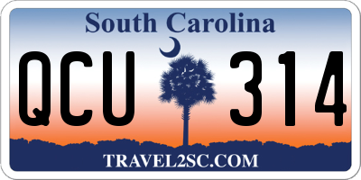 SC license plate QCU314