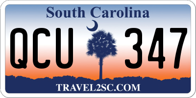 SC license plate QCU347